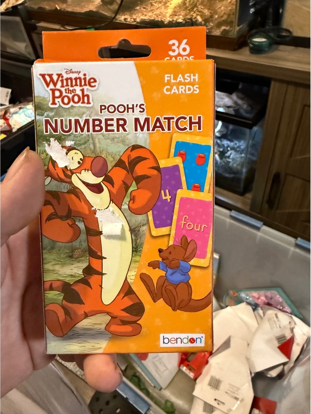 Winnie the Pooh Pooh's Number Match Flash Cards - 36 Cards